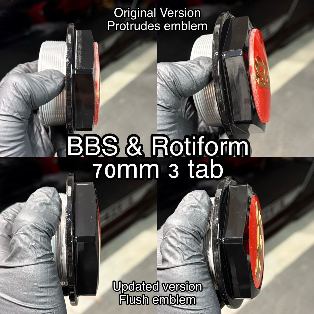 BBS & Rotiform 70mm Floating Center Cap conversion kit